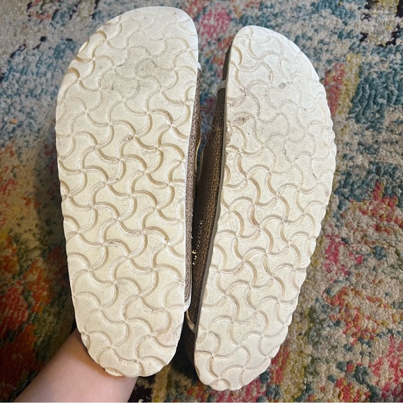 Birkenstock Arizona Textile Natural Jute White Sandals - Picture 5 of 8